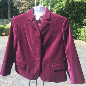 Calvin Klein Classic Crimson Velvet Jacket